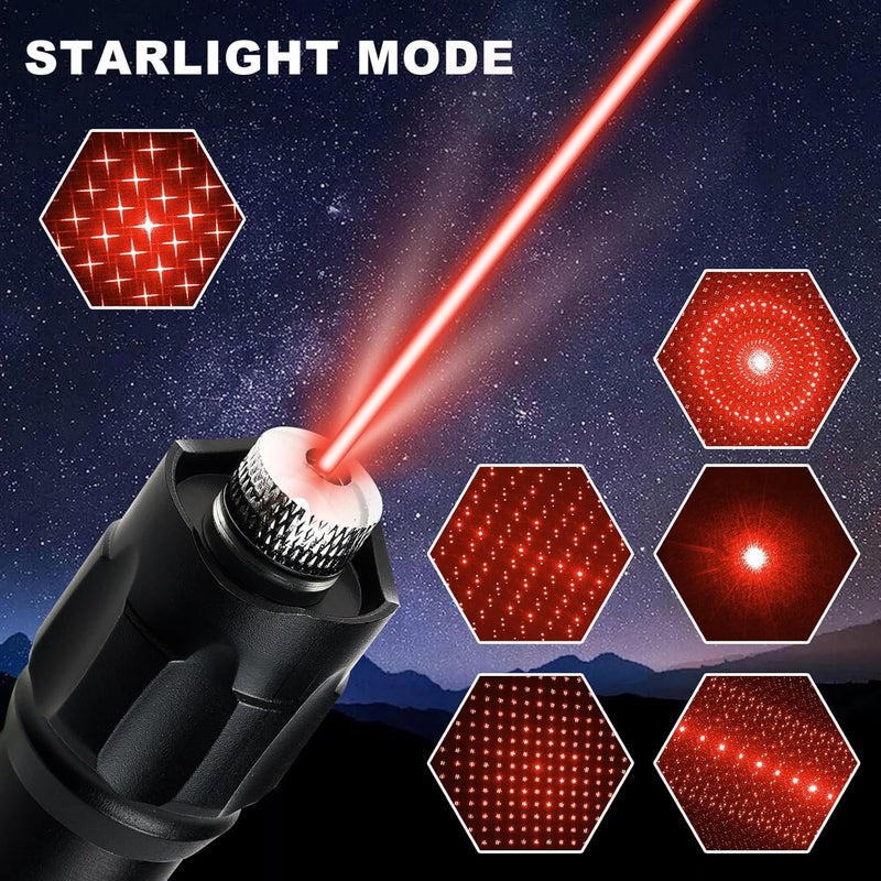 JAMHER Red Laser Pointer High Power, Tactical Long Range Laser, Rechargeable Laser, Adjustable Focus Laser with Carrying Case (Red Light) - Image 4